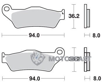 Yamaha WR125/YZF R125 priekinės Stabdžių kaladėlės LUCAS