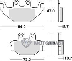Yamaha WR/YZF R125 galinės Stabdžių kaladėlės