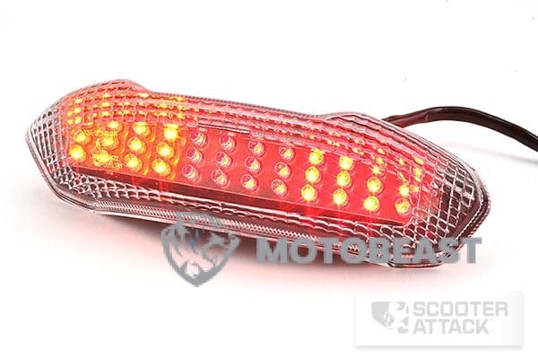 Piaggio NRG skaidri galinė lempa (STR8 LED Lexus Style) su posūkiais
