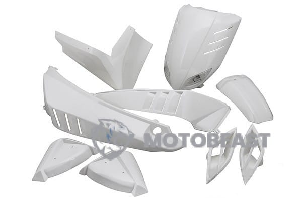 Yamaha Slider TNT plastikų komplektas (dažyta balta spalva)