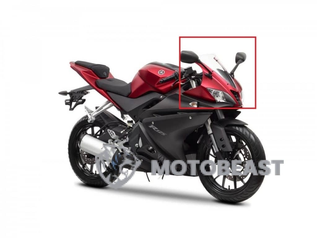 Yamaha YZF R125 priekinis plastikas FACELIFT be žibintų