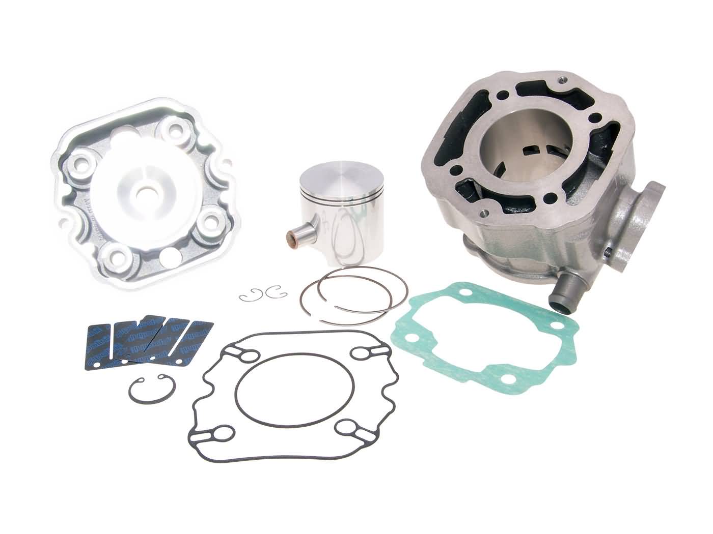 Cilindro komplektas Polini ketaus sportinis 80cc, skirtas Derbi Senda GPR, Gilera GSM SMT RCR Zulu EBE / EBS