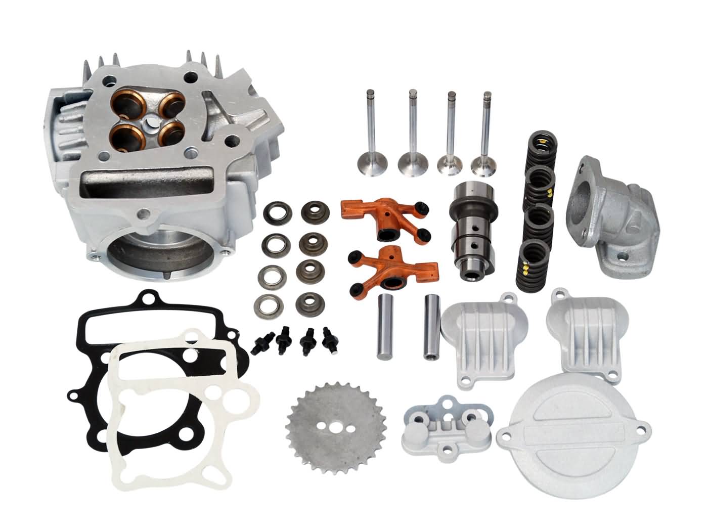 cilindro galvutė Polini aliuminio 107cc 52mm 4V skirta Honda XR, CRF, Polini Minicross, Minimotard 110 XP4T