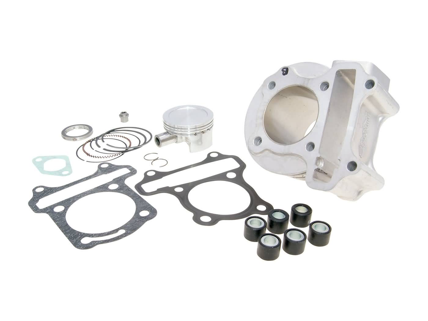 Cilindro komplektas Polini aliuminio sport 80cc 50mm, skirtas GY6 China Scooter, Kymco 4-taktis, 139QMB / QMA
