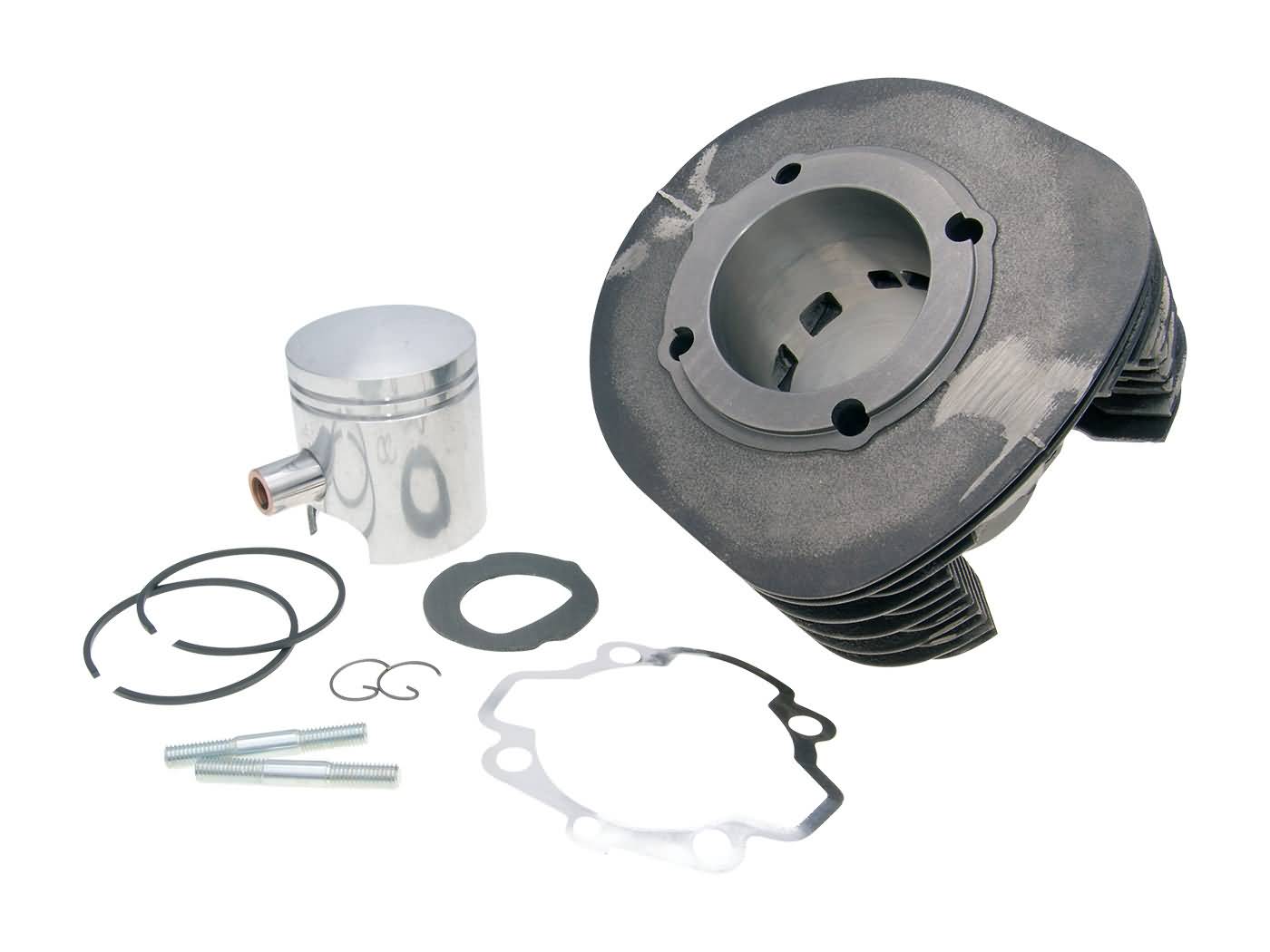 Cilindro komplektas Polini ketaus sportinis 225cc 18mm Stūmoklio pirštas skirtas Ape P501, P601, Vespa Car