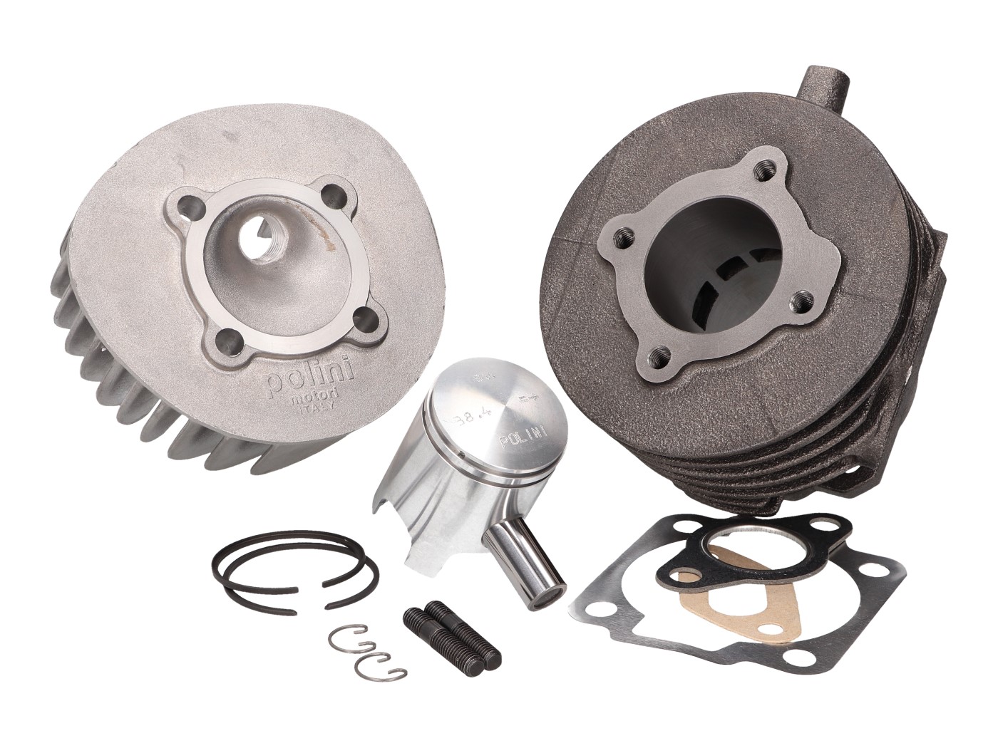 Cilindro komplektas Polini ketaus sport 50cc 38,4mm, skirtas Ape 50, Vespa PK 50, Special 50, XL 50