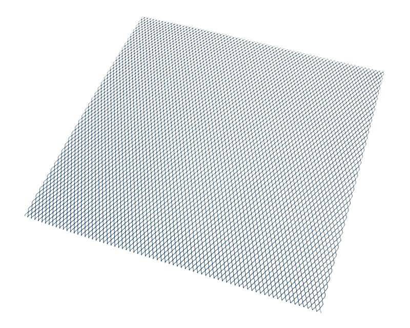 Lenktynių grotelių tinklelis 30cm x 30cm smulkus mėlynas