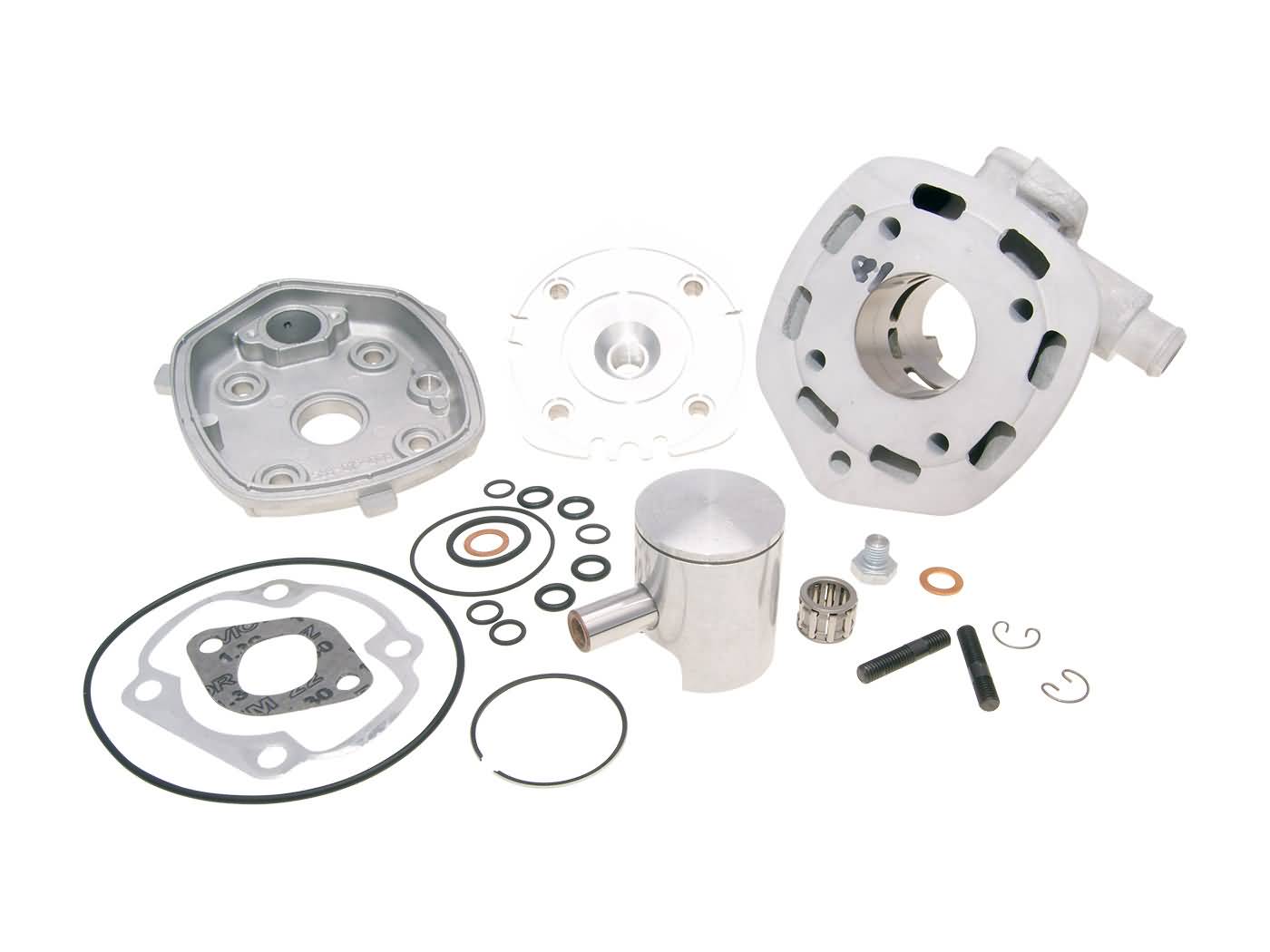 Cilindro komplektas Polini aliuminio racing Evolution 50cc 10mm Stūmoklio pirštas Minarelli horizontaliam LC