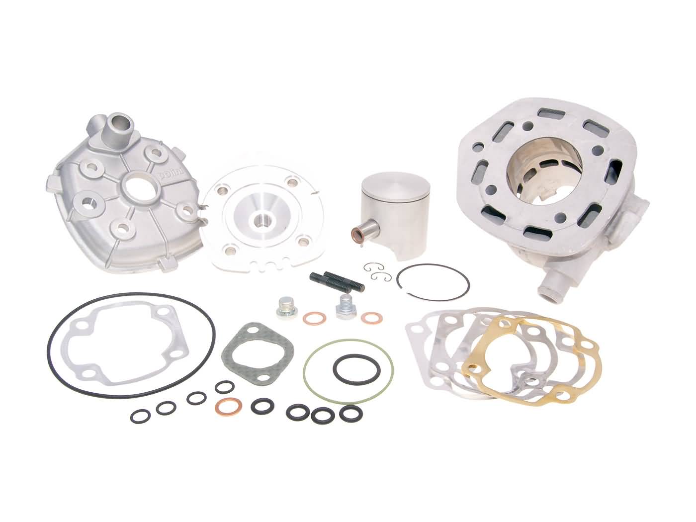 Cilindro komplektas Polini aliuminio racing Evolution 70cc 12mm Stūmoklio pirštas Minarelli horizontaliam LC