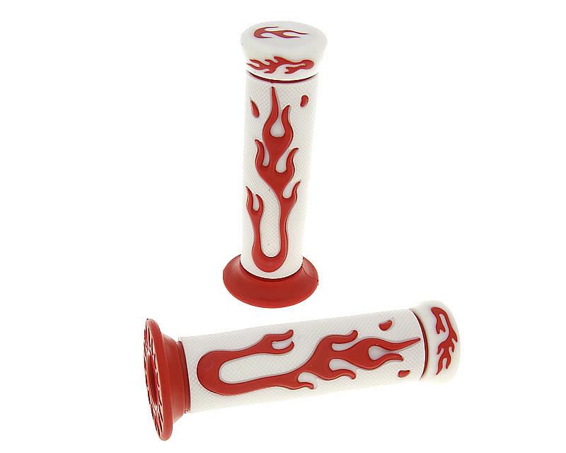 Guminės rankenėlės Flame baltas, raudonas