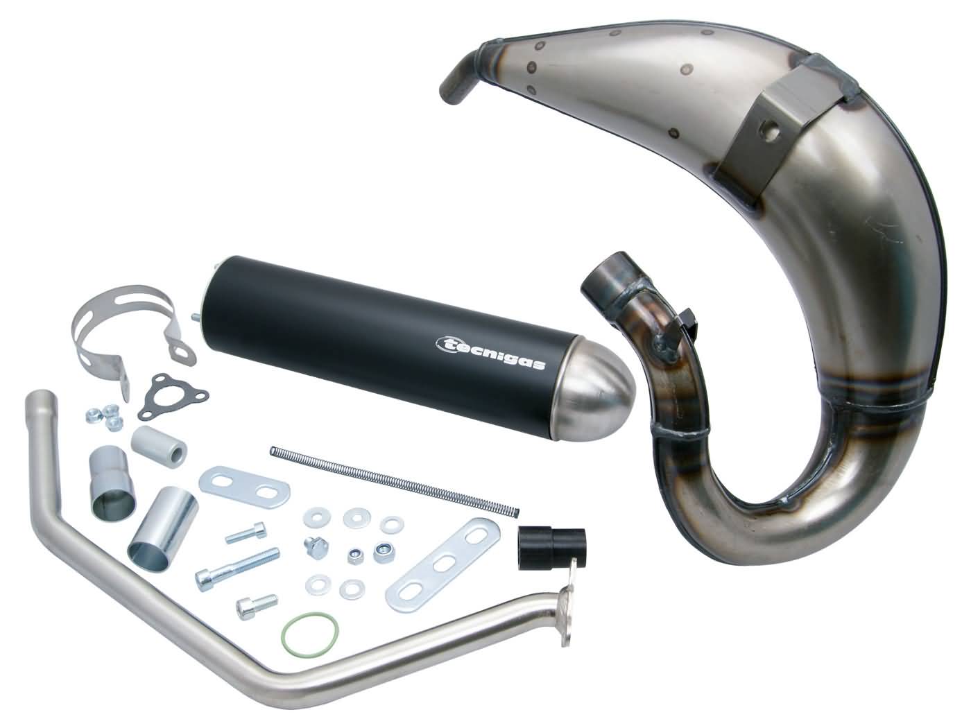 Technigas E-NOX Plieninis Duslintuvas skirtas Rieju MRX RR SMX Spike2, MH Furia, Peugeot XP6