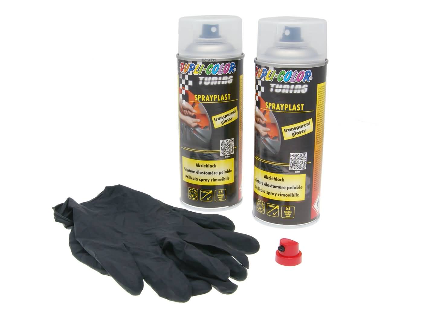 nulupamas lakas Dupli-Color Sprayplast komplektas skaidrus blizgus 2x400ml