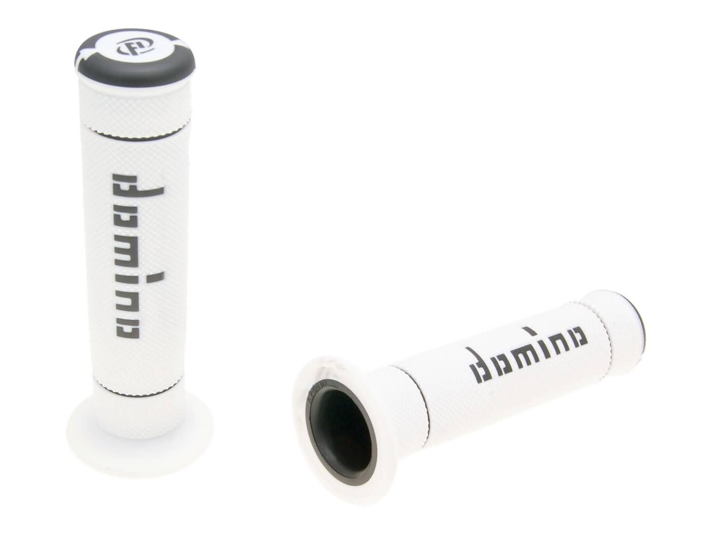 vairo gripsai / guminės rankenos komplektas Domino A240 Trial balta/juoda