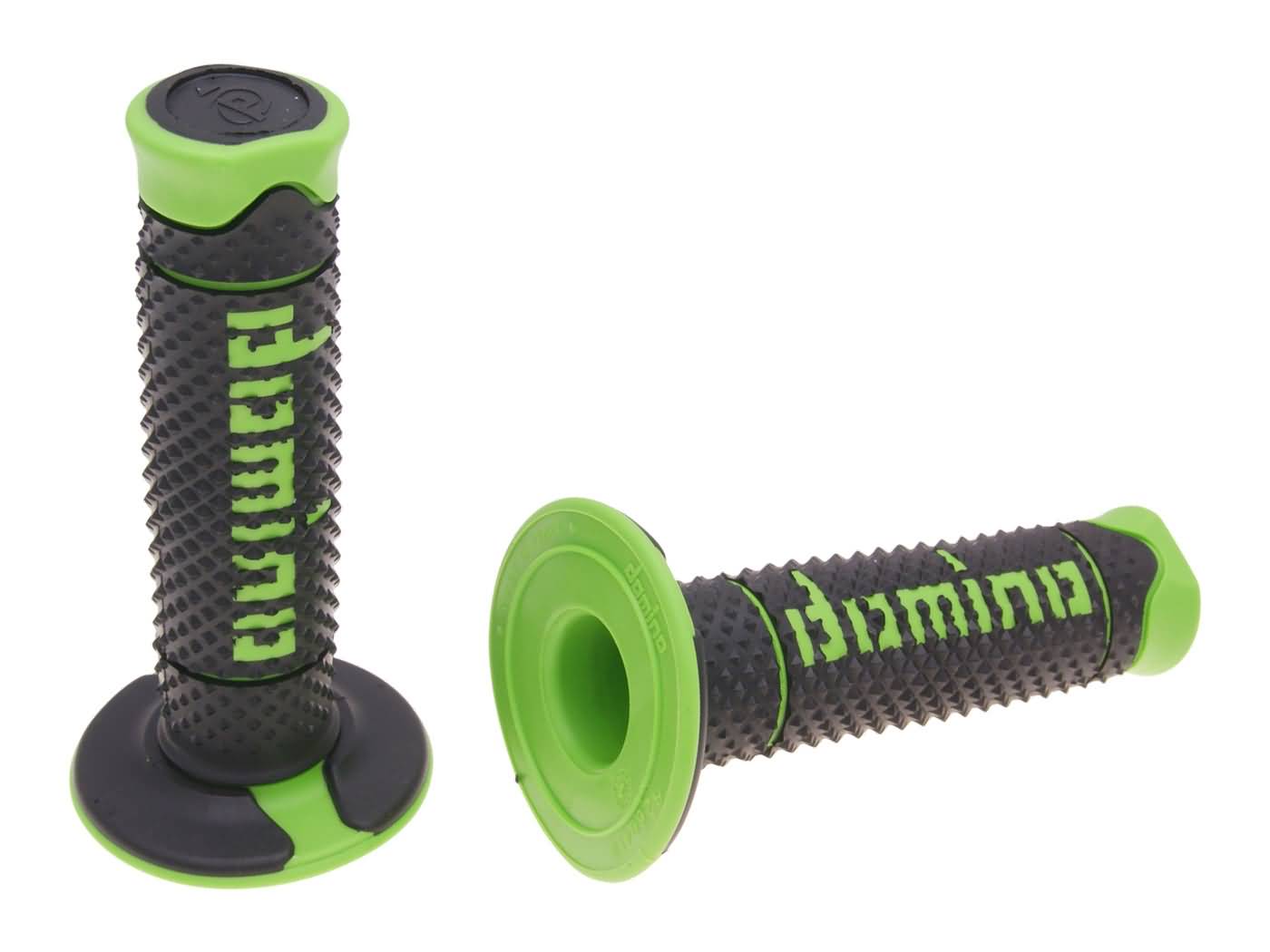 vairo gripsai / guminės rankenos komplektas Domino A260 OFF-ROAD juoda/žalia