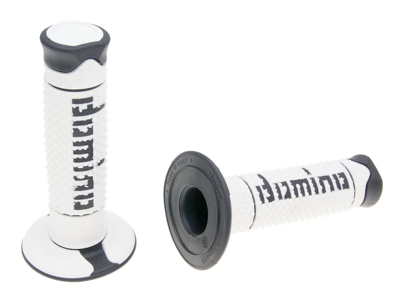 vairo gripsai / guminės rankenos komplektas Domino A260 OFF-ROAD balta/juoda