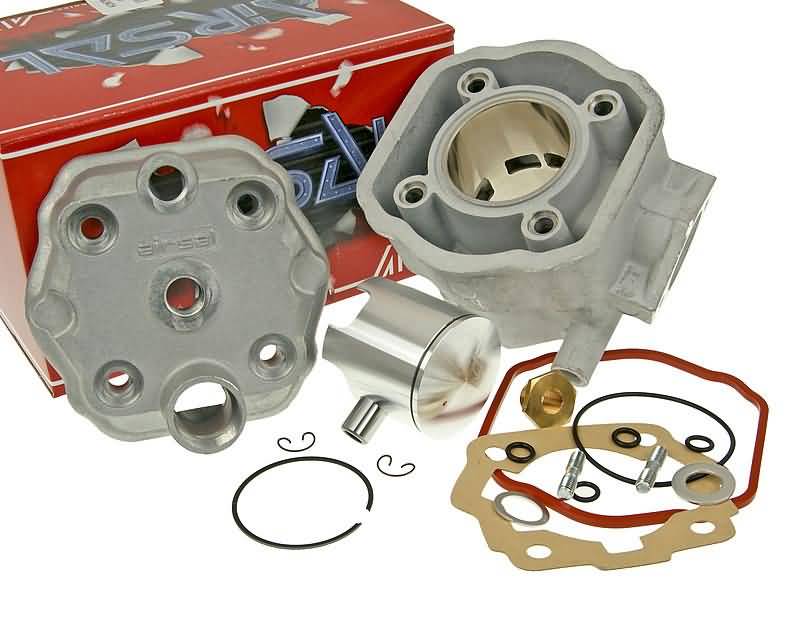 Cilindro komplektas Airsal sport 72.4cc 48mm, skirtas Derbi Senda GPR, Gilera GSM SMT RCR Zulu EBE, EBS