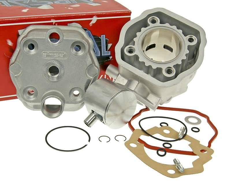 Cilindro komplektas Airsal Tech-Piston 78.5cc 50mm, skirtas Derbi Senda GPR, Gilera GSM SMT RCR Zulu EBE, EBS