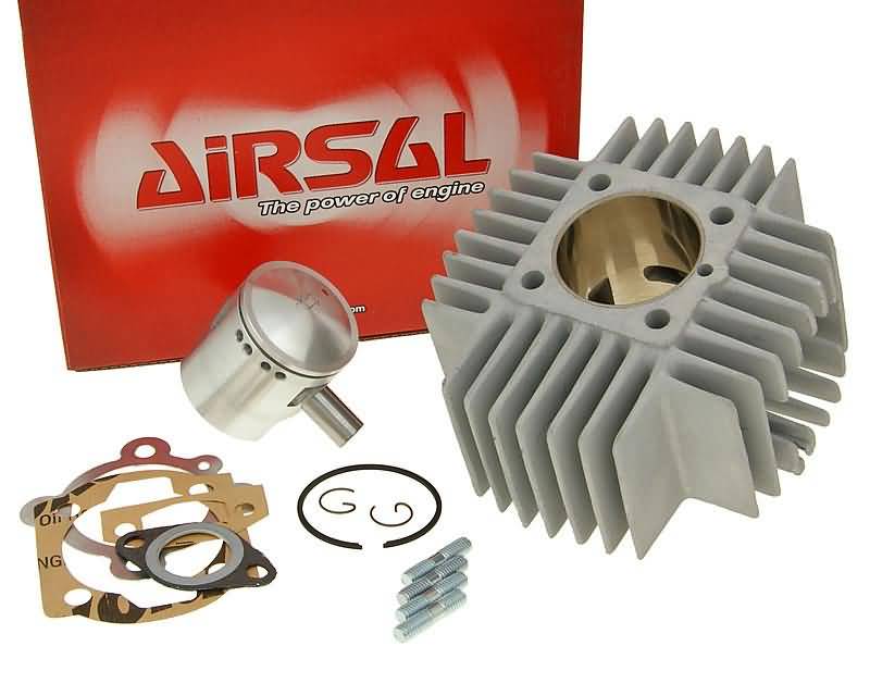 Cilindro komplektas Airsal racing 68.4cc 45mm Puch Automatic, X30 su trumpomis aušinimo briaunomis