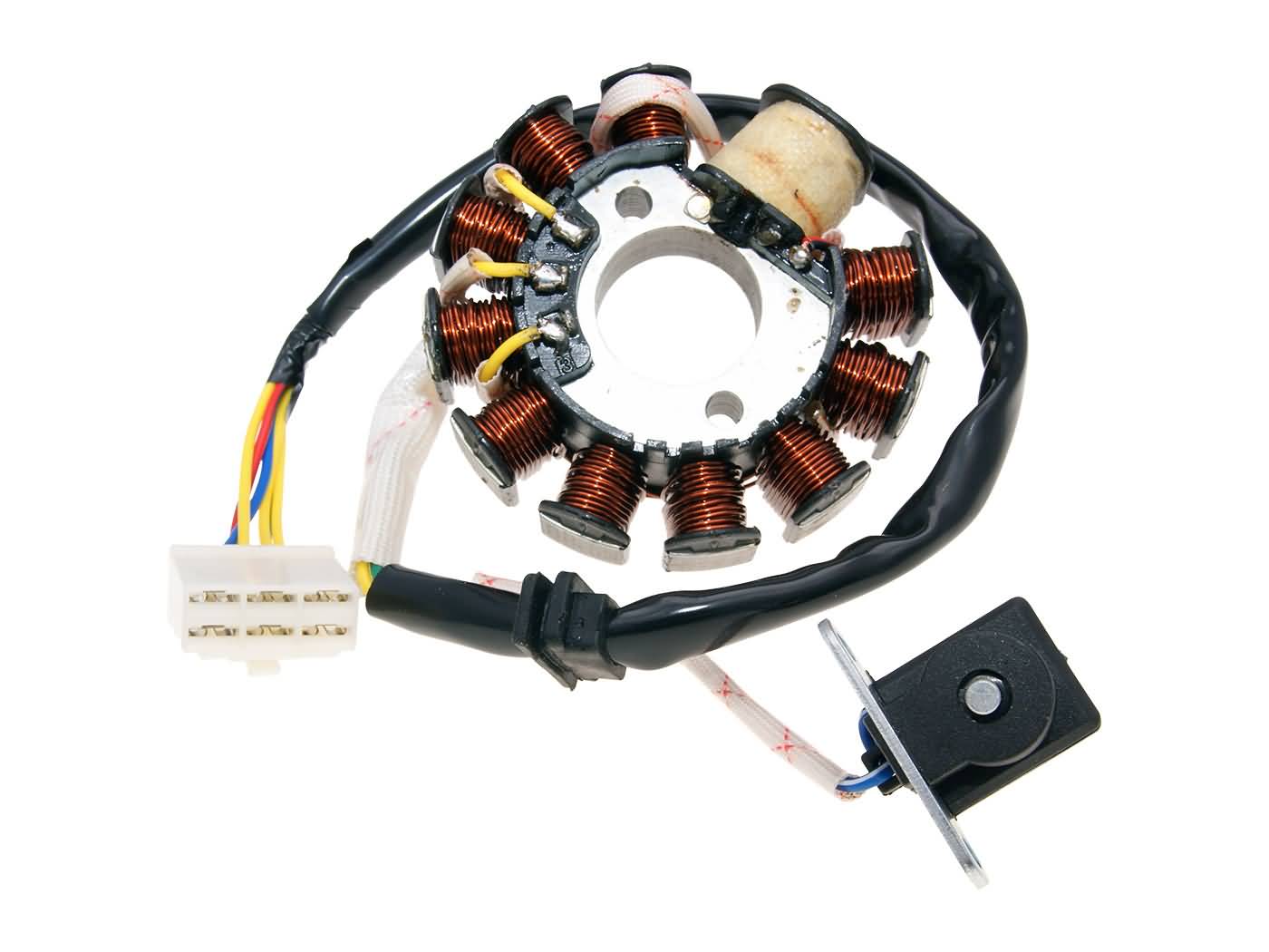 Apvijos 11 ritė, 6 kontaktai, skirti GY6 125, 150cc