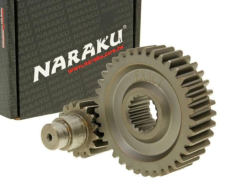 antrinės transmisijos pavarų komplektas Naraku racing 16/37 +25% GY6 125/150cc 152/157QMI
