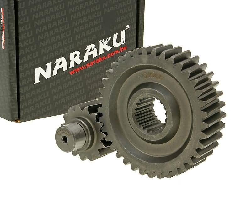 antrinės transmisijos pavarų komplektas Naraku racing 15/37 +20% GY6 125/150cc 152/157QMI