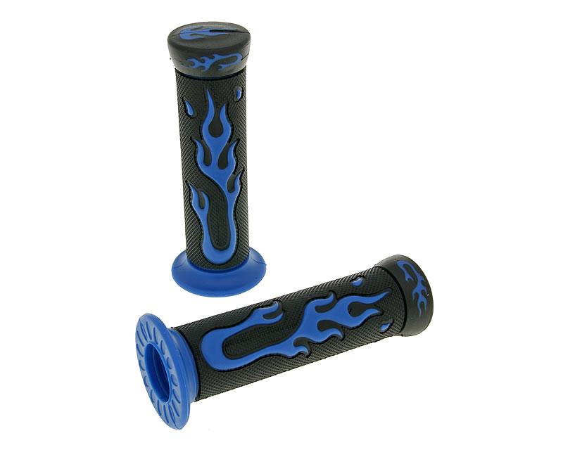 Guminės rankenėlės Flame juodas, mėlynas