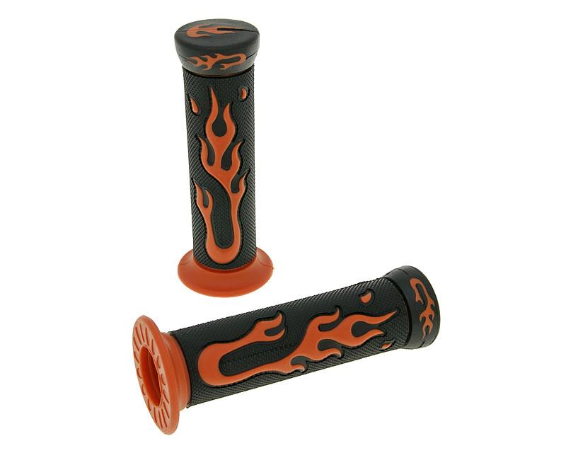 Guminės rankenėlės Flame juoda, oranžinė