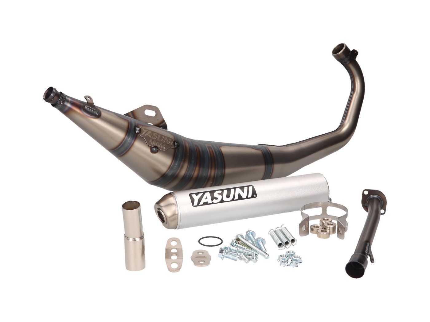Yasuni R1 MAX aliuminio Duslintuvas, skirtas Aprilia RS50, MBK X-Power, Rieju RS, MH RX, Yamaha TZR