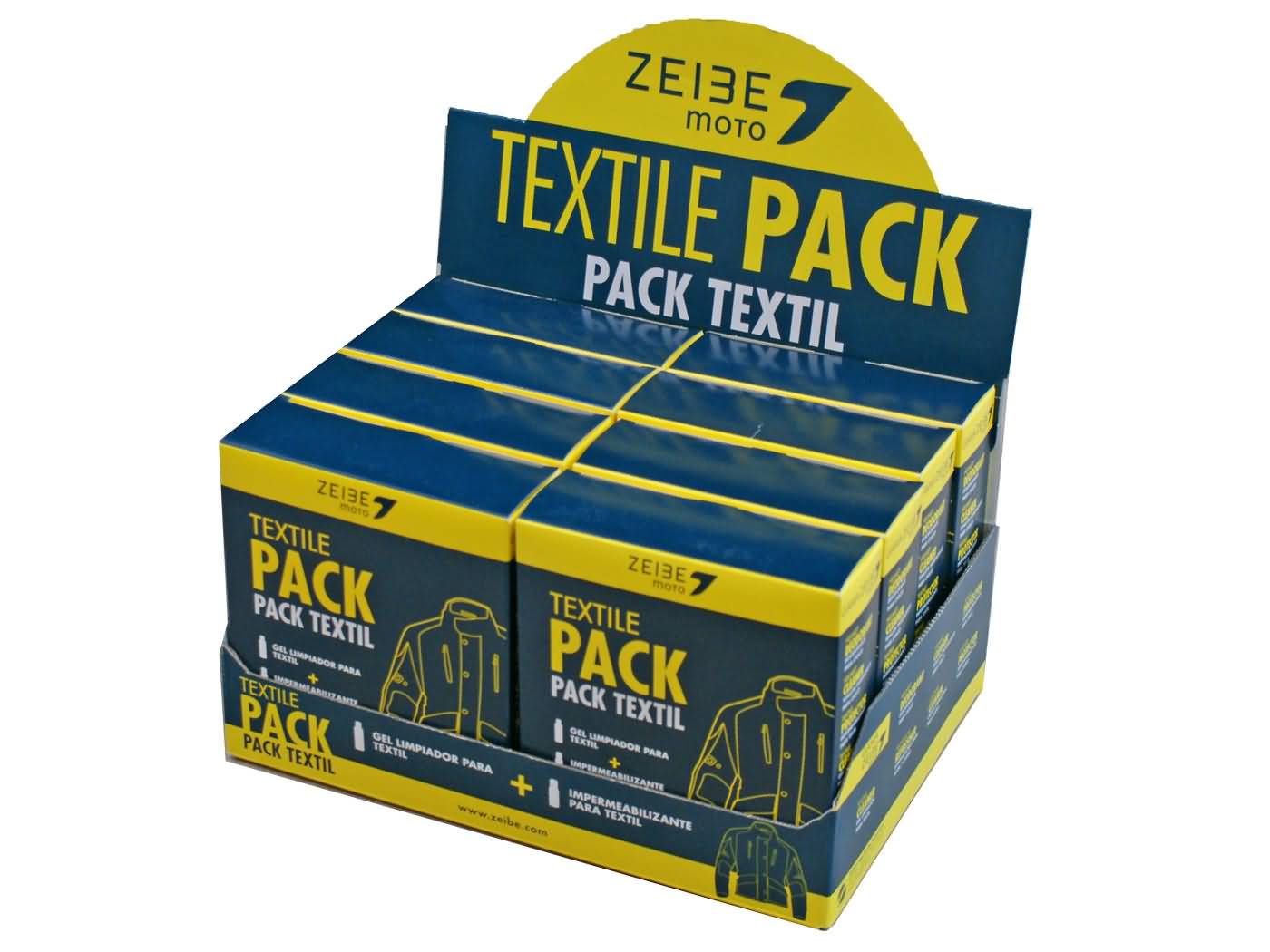 tekstilės pakuotė Zeibe valiklis 8x150ml ir apsauga 8x100ml