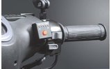 Šildomos rankenos Koso 1" + 1 1/8" L=130mm juodas su. išorinis jungiklis