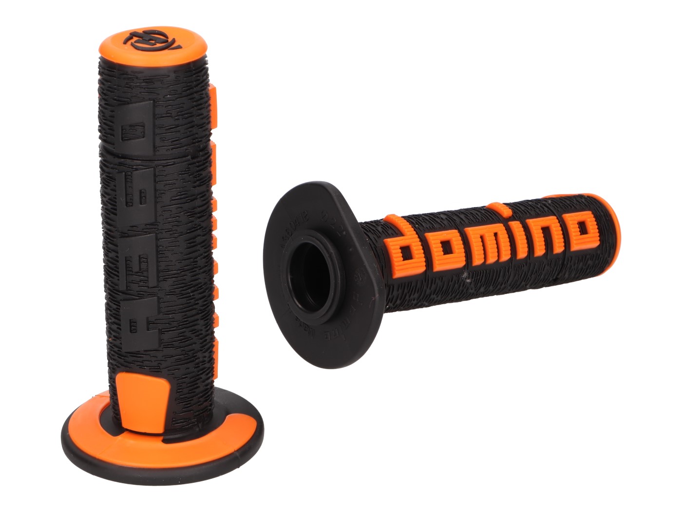 vairo gripsai / guminės rankenos komplektas Domino A360 OFF-ROAD juoda/oranzine