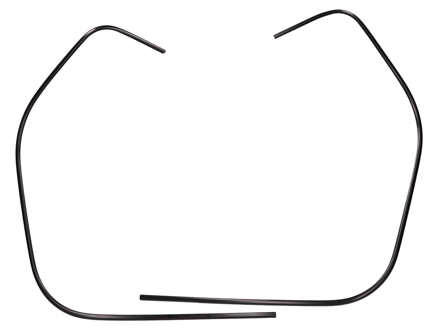 Kraštų apsauga / plyšių vamzdžių komplektas kojų skydas 1400mm juodas matinis skirtas Vespa GT, GTS, GTV 125-300ccm