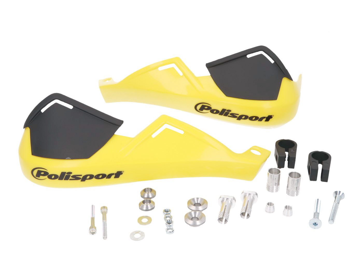 rankų apsaugos Polisport Evolution Integral geltonos spalvos 22mm skersmens vairui