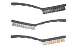 Šepečių komplektas (x3) plienas, žalvaris, plastikas