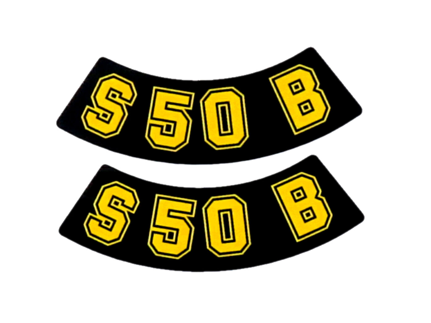 logotipo folija / lipdukas S50 B juodai geltonas 2 vnt. Simson S50
