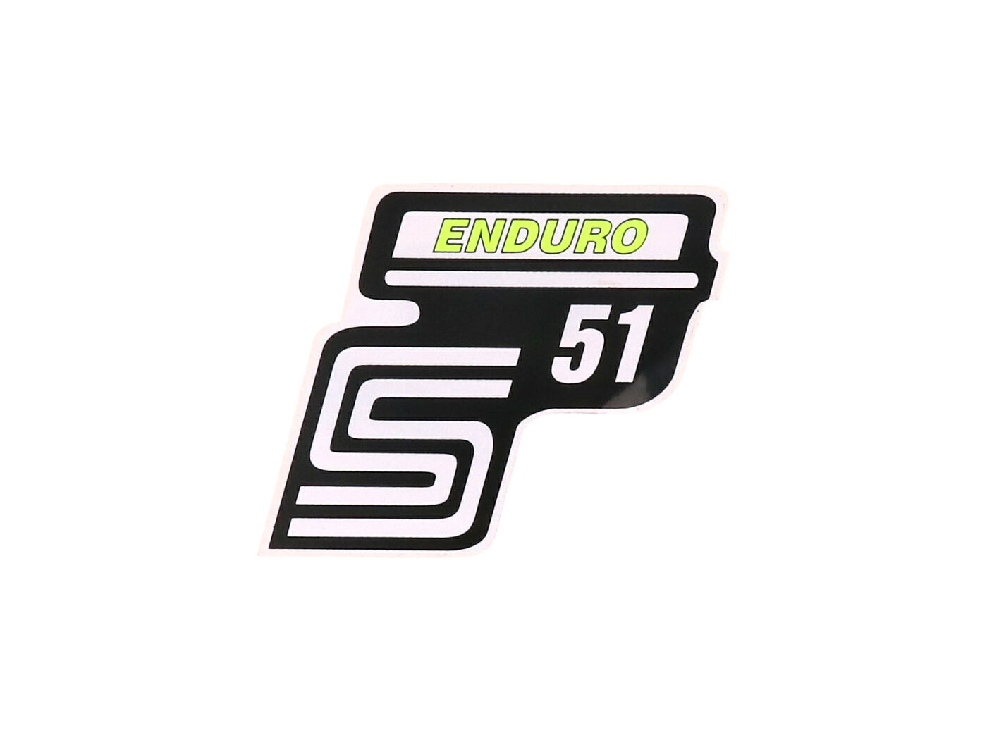 logotipo folija / lipdukas S51 Enduro neoninis geltonas Simson S51