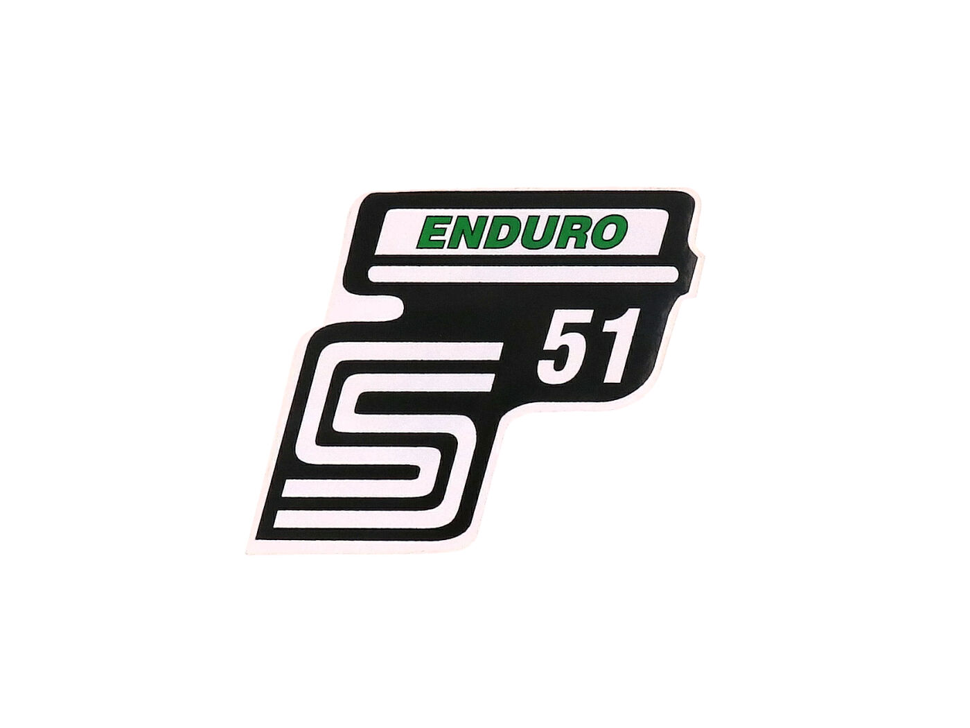 logotipo folija / lipdukas S51 Enduro žalia, skirta Simson S51