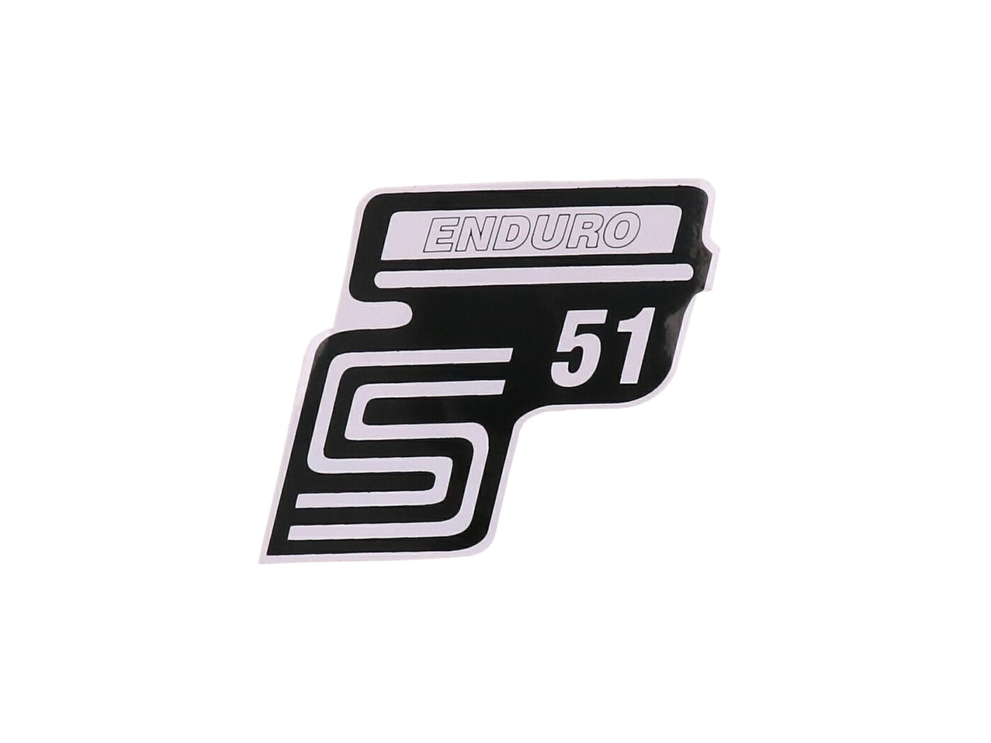 logotipo folija / lipdukas S51 Enduro baltas, skirtas Simson S51