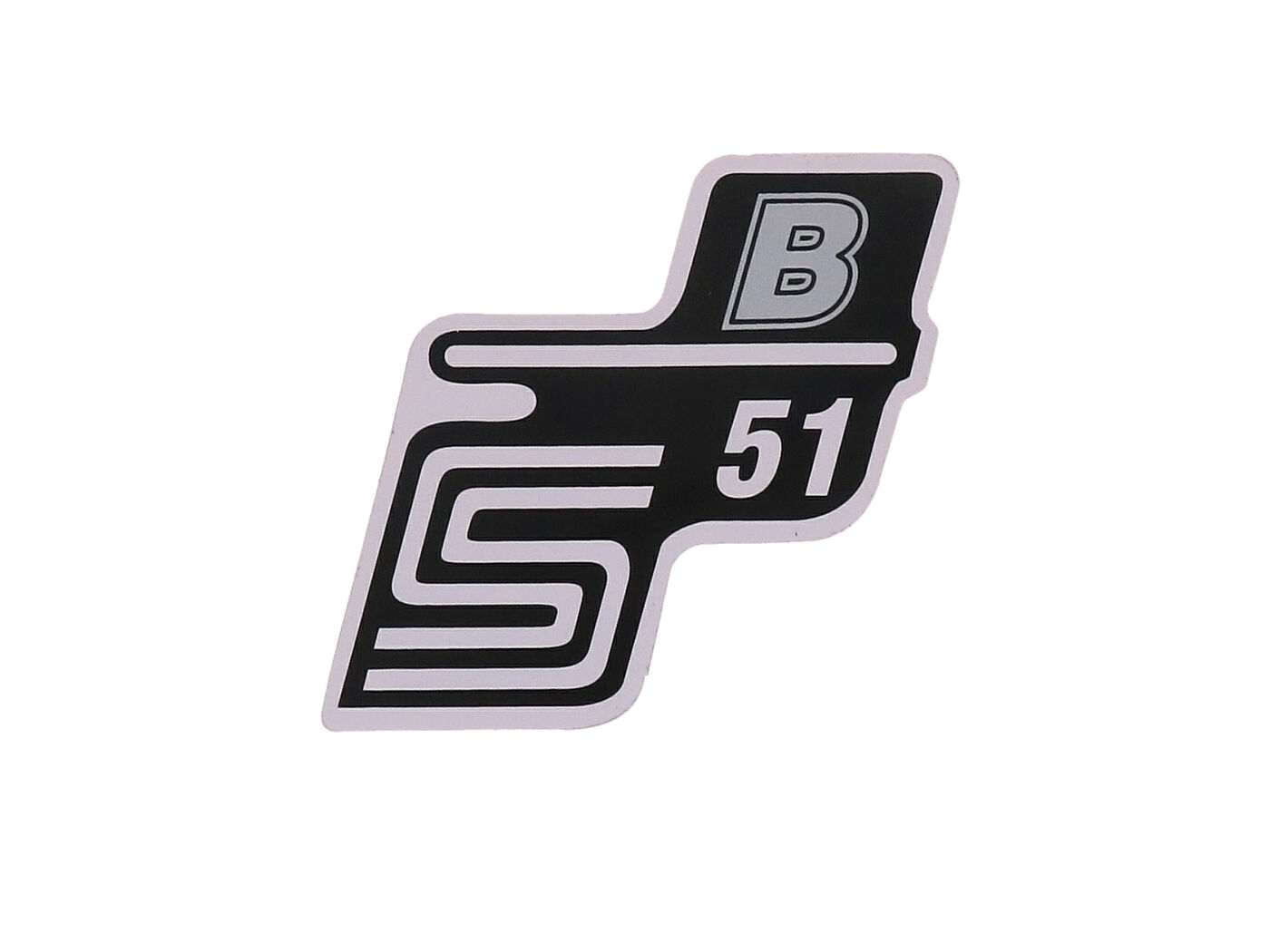 logotipo folija / lipdukas S51 B sidabras Simson S51