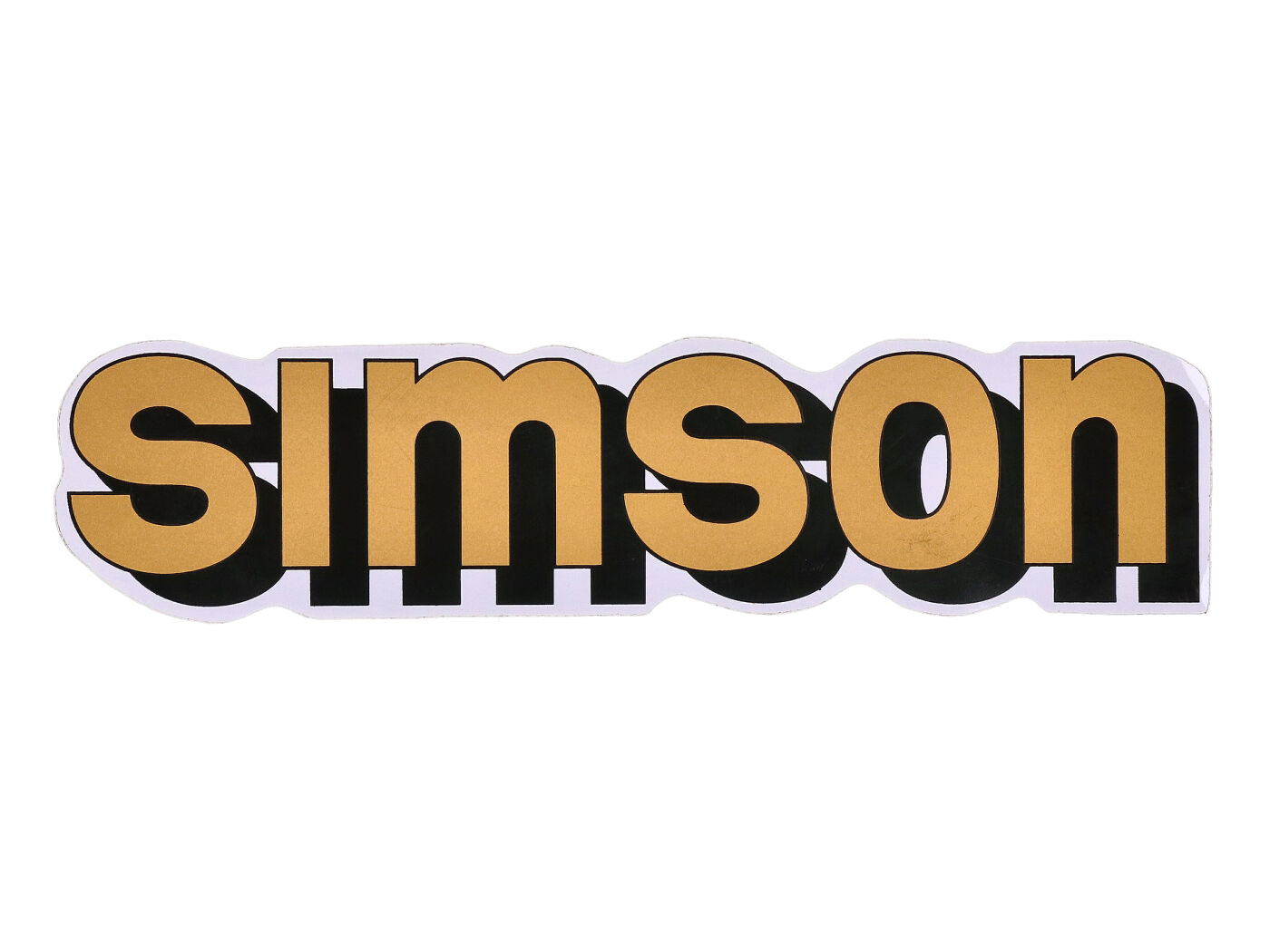 logotipo folija / lipdukų bakas auksinis, juodas Simson S51