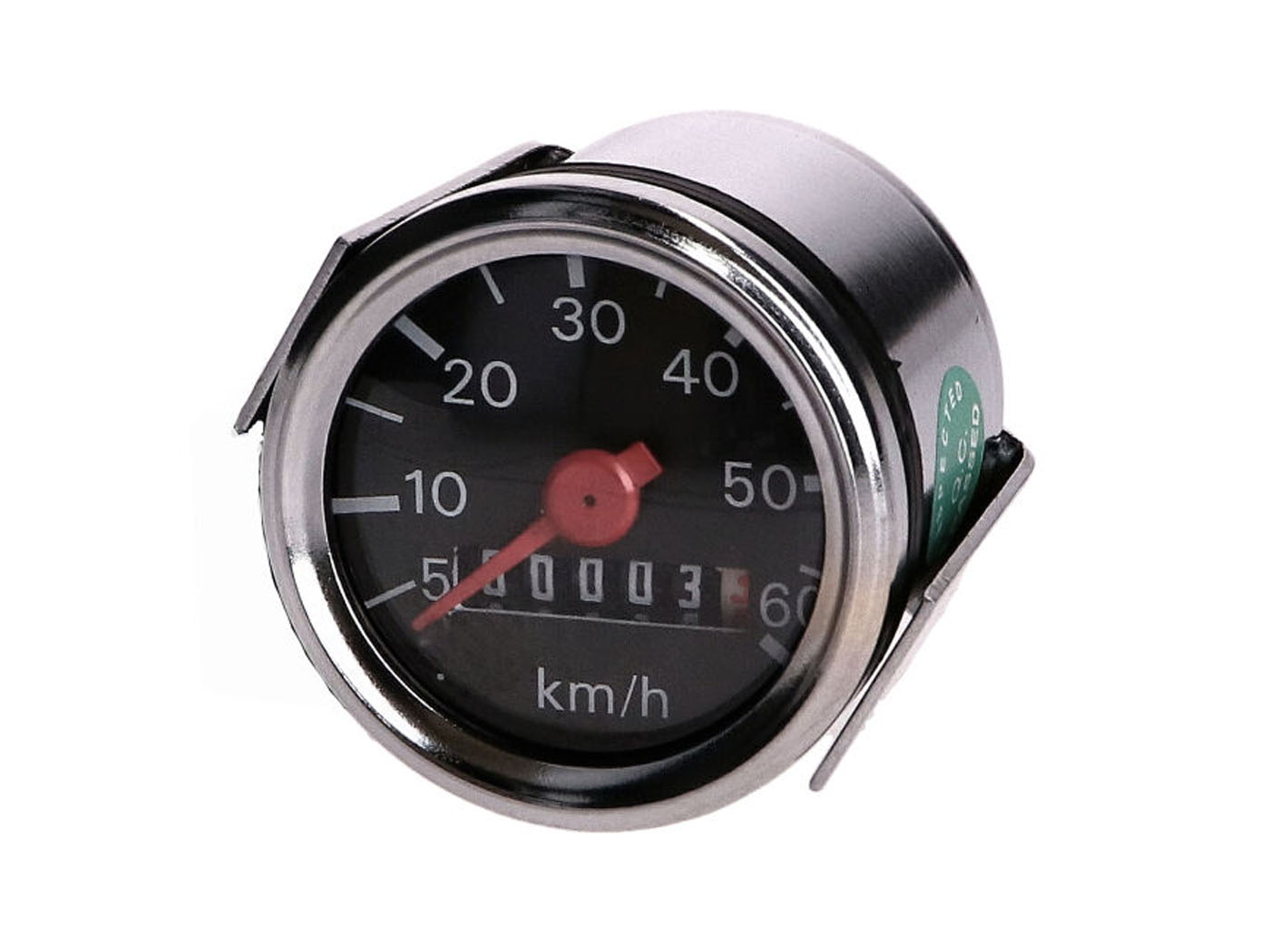 spidometras universalus 60km/h juodas 48mm skirtas Hercules Simson