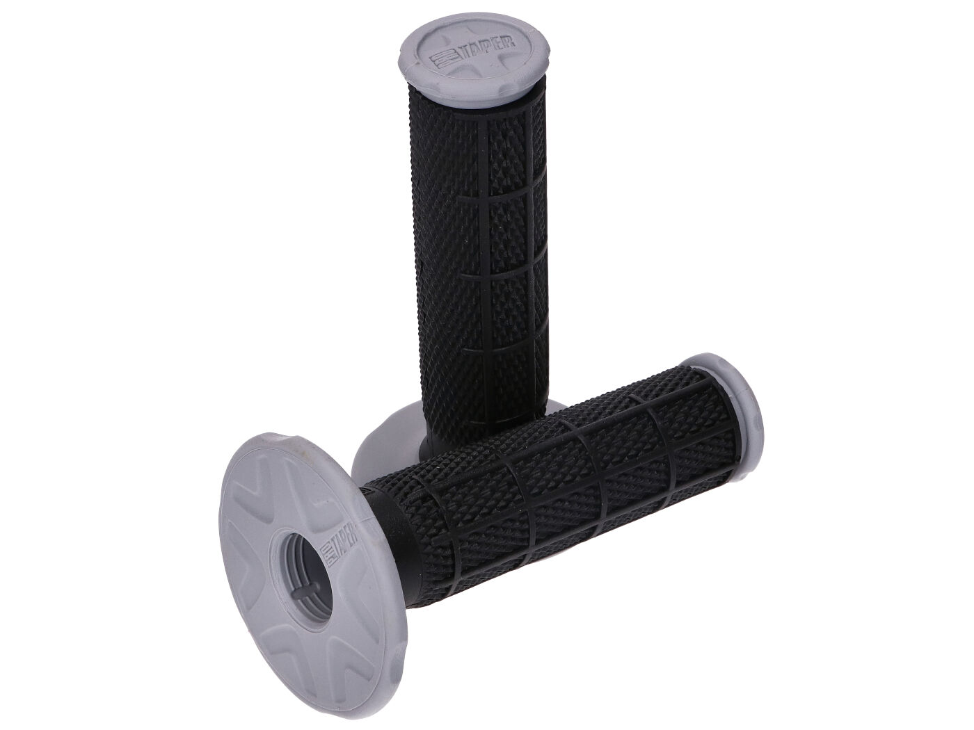 vairo guminių rankenų komplektas ProTaper Dual Density Half Waffle juoda pilka