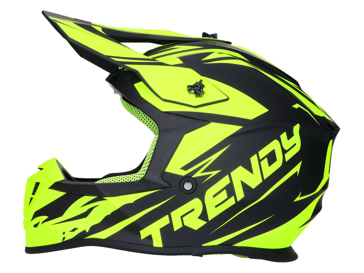 šalmas Motocross Trendy T-903 Leaper matinis juodas / fluo geltonas - dydis XL (61-62)