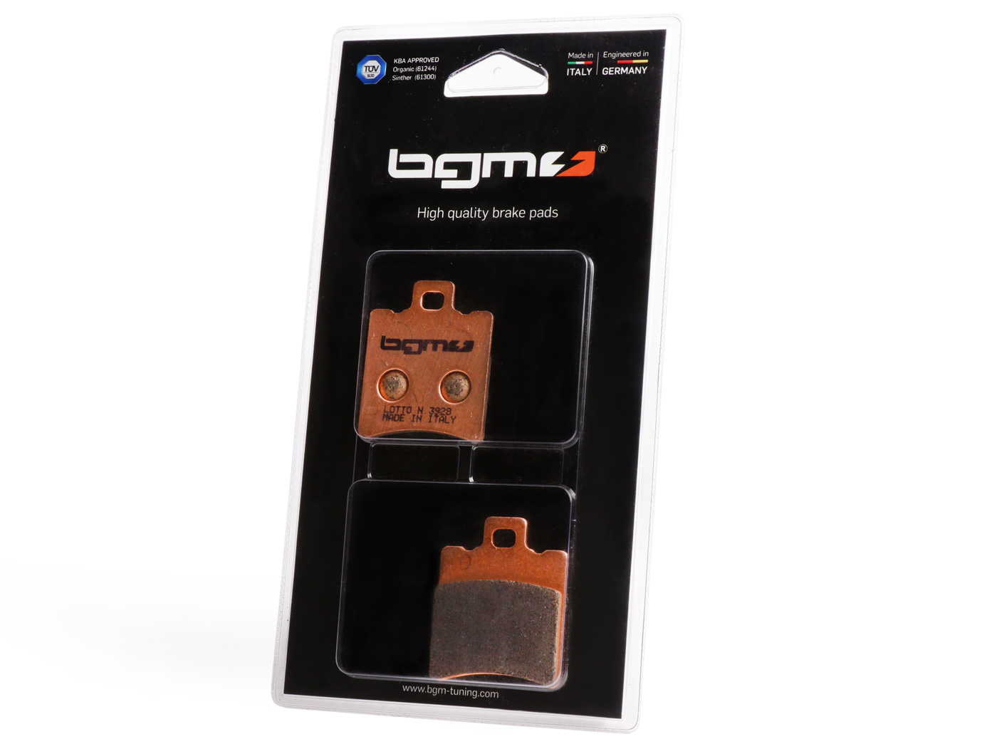 Stabdžių trinkelės -BGM PRO Sintersport 39.7x49.5mm- SIP stabdžių supportas, APRILIA Amico GL, GLE, LX, Sport Life, LX 50cc 1992 (f), Area 51 50cc 1998 (f/r), Compay 125cc (f), 2003 m. Compay 50cc 2002 (f), Gulliver 50cc 1995 (f), Gulliver LC 50cc 1996-1997 (f), Habana 1