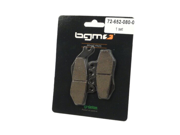 Stabdžių trinkelės -BGM 76.8x41.8/94.5x42mm- Gilera Runner 125-200 FX/FXR/VX/VXR su Grimeca stabdžių supportas (9 mm kaištis), APRILIA MX Supermotard 50cc 2002 (f), Pegaso 197fcc1) , RS replika 50cc 1999 (f), RX 125cc 1995 (f), RX C, CD 125cc 1993-1994 (f), RX