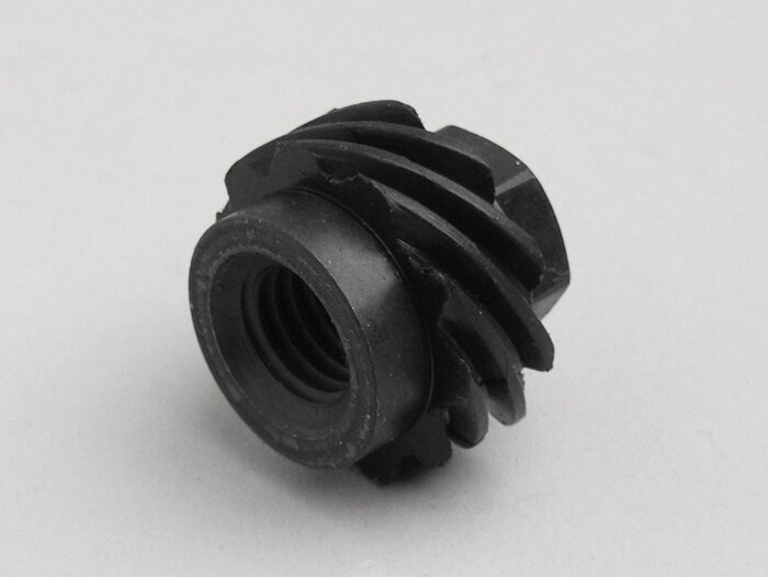 Greičio pavara ant ašies -BGM ORIGINALUS - Vespa 10 dantų, Ø=22,8mm, plastikinis (tinka 8 dantų greičio pavarai) - (naudojamas Vespa V50, V90, PV125, ET3)