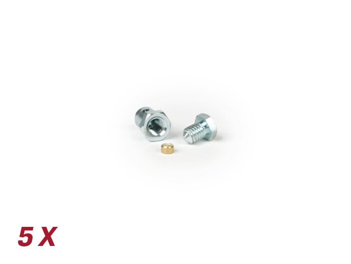 Pakabos komplektas -BGM ORIGINALUS- Ø=6,8x8mm- visi Vespa modeliai (naudojama sankabos trosui/pavarų perjungimo trosui pavarų perjungimo dėžėje) - 5 vnt.