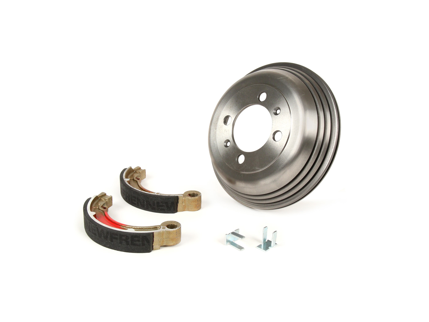 Stabdžių būgnas, galinis 8" su stabdžių kaladėlėmis, 2 inkaro kaiščiai -BGM PRO ketaus- Vespa VNB4T-VNB6T, VBB2T