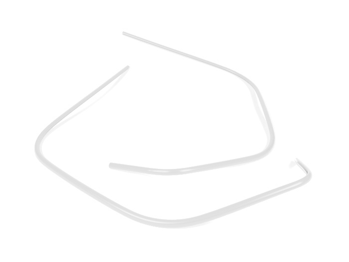 Kojų skydo karoliukų komplektas -MOTO NOSTRA- Vespa GT, GTL, GTS 125-300 (-2018), GTV (-2018) - balta