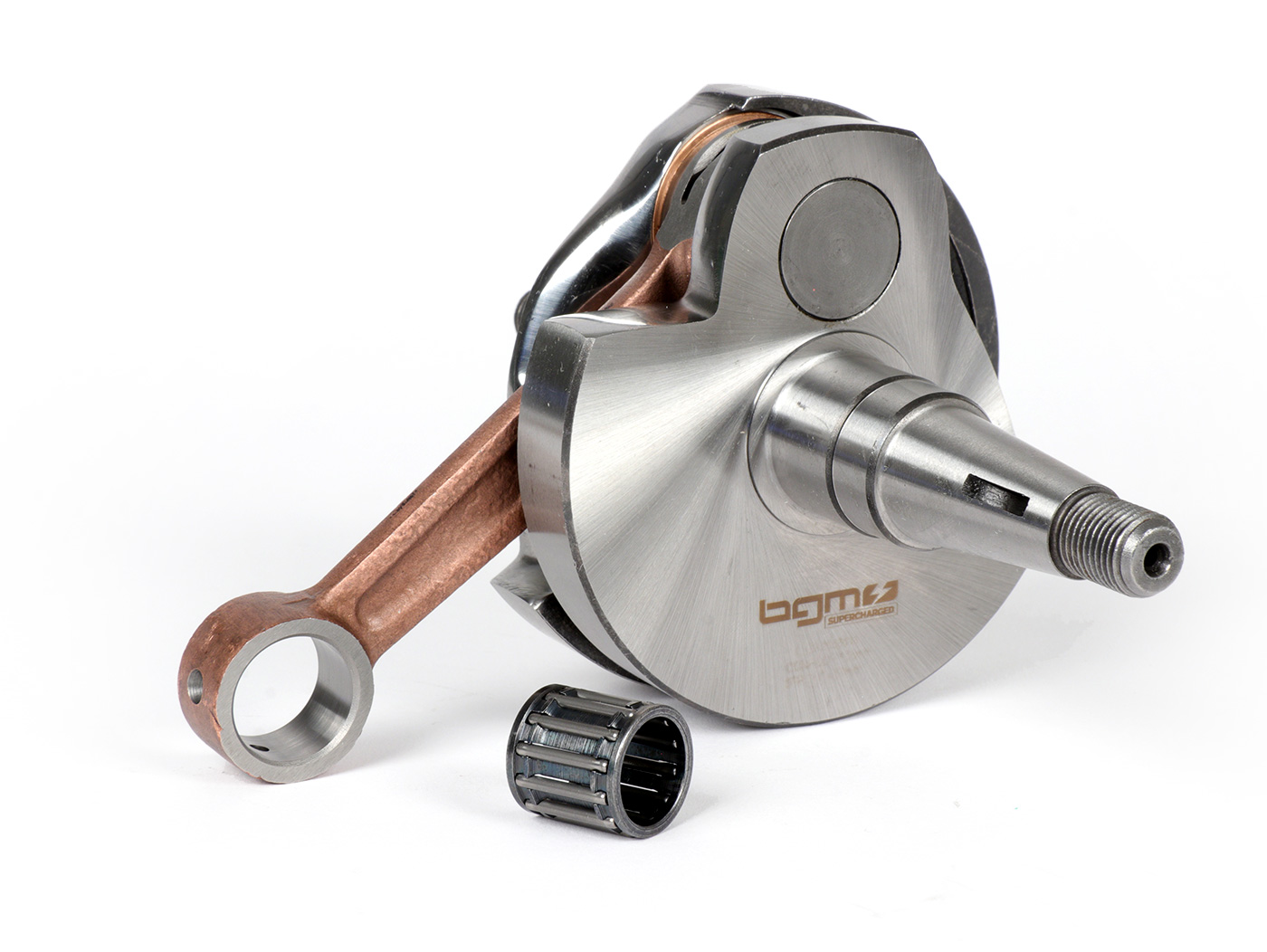 Alkūninis velenas - BGM Pro Touring (sukamasis vožtuvas) 57 mm eiga, 105 mm svirtis - Vespa PX125, PX150